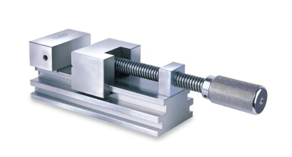Morsa de precisão em aço inox c/abertura de 100mm e larg.mordentes de 70mm