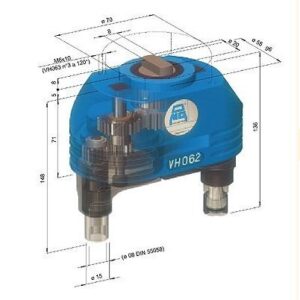 Cabeçote multiplo mod. VH-063D com 03 eixos ajustaveis a 120º