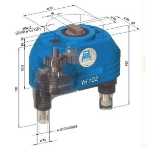Cabeçote multiplo mod. VH-103LD com 03 eixos ajustaveis em linha