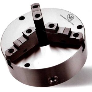 Placa universal com 03 castanhas reversiveis de 200mm com furação frontal