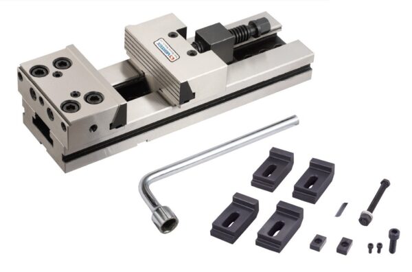 Morsa modular fixa de precisão c/abertura de 200mm e larg.mordentes de 200mm