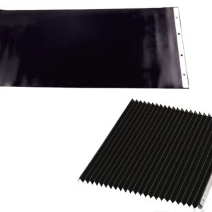 Protetor de borracha frontal sanfonado para barramentos de máquinas de 380 x 330mm