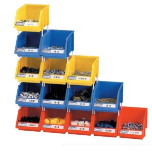 Conjunto c/   8 caixas plásticas para armazenar peças - 300 x 450 x 177mm(h)