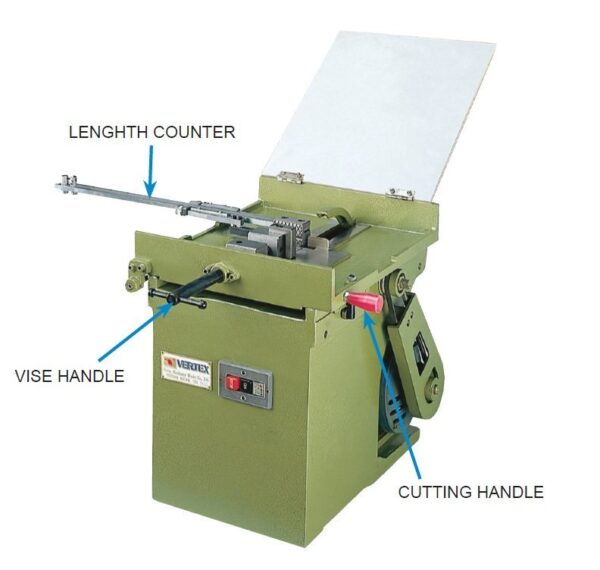 Máquina para cortar pinos com Ø 25 / 300mm e motor de 1/2HP