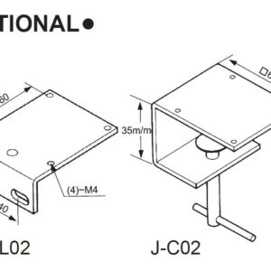 Cantoneira de fixação para luminárias VHL-300 ou VHL-20