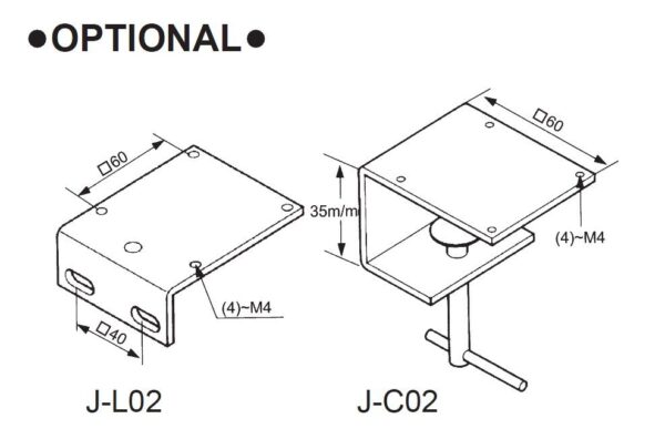 Cantoneira de fixação para luminárias VHL-300 ou VHL-20