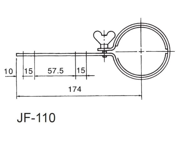Elemento de fixação para luminárias VHL-W