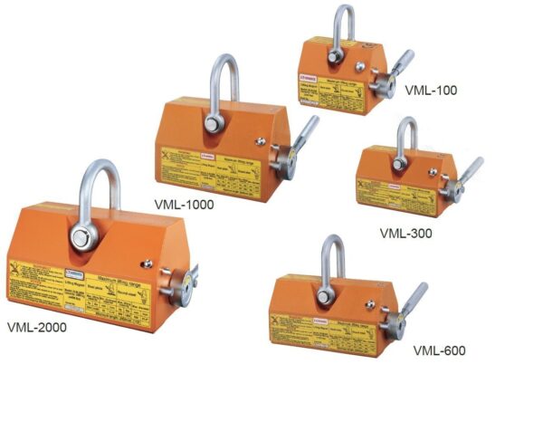 Bloco magnético para levantar peças, capacidade 1.000kgf.