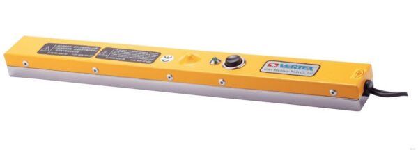 Desmagnetizador com dimensões de 345 x 35 x 25mm(h)