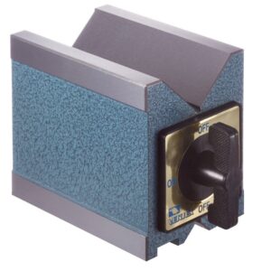 Disposit. porta peças em "V" c/ magnet. incorporado de 101,6 x 70 x 95,3mm(h) - força de 70kgs.