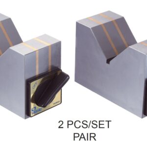 Disposit. porta peças em "V" c/ magnet. incorpor em p/ de 150 x 50 x 100mm(h) - força de 23kgs.