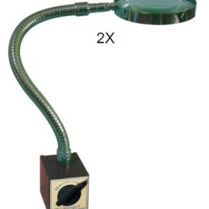 Base magnética com lente de aumento de 2x - força de 80Kgf.