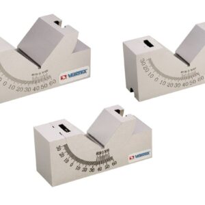Bloco angular com "V a 90º" para posicionar de 0 a 60º de   75 x 25 x 32mm(h) (AP25)