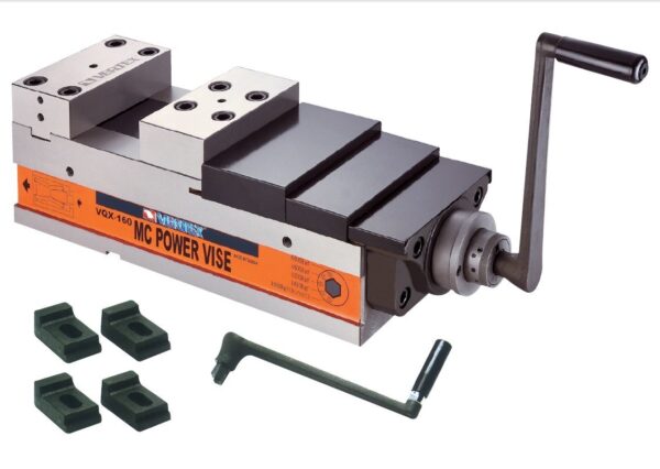 Morsa fixa horizontal / vertical c/ abertura 205mm e  largura dos mordentes 124,5mm