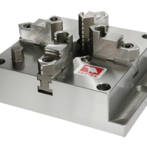 Placa quadrada fixa de 4 cast. c/ aresta de 165mm p/ fixar peças de 4 - 128mm
