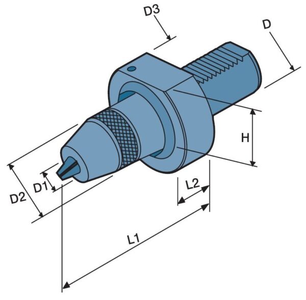 Mandril de aperto rapido de 1 - 13mm para VDI-30 norma DIN-69880