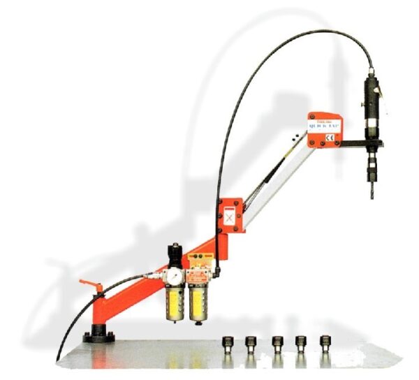 Rosqueadeira portatil pneumatica para rosquear de M3-M12 com braço de 950mm